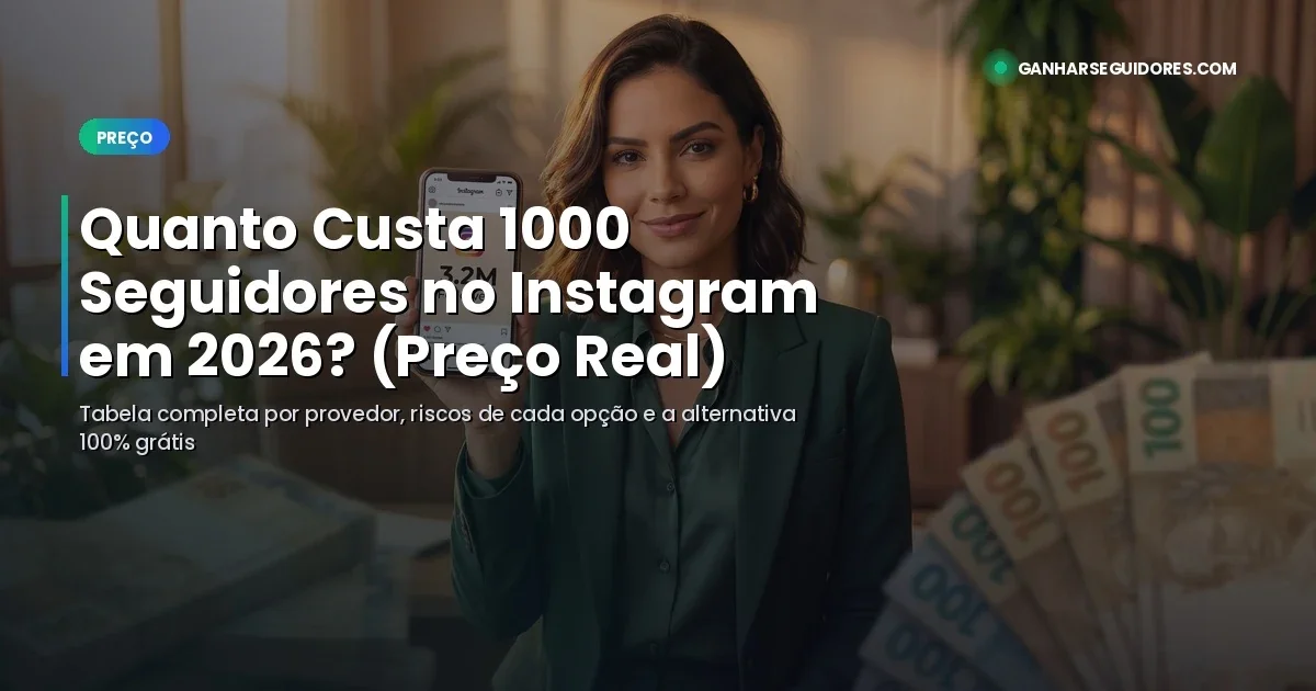 Quanto Custa 1000 Seguidores no Instagram em 2026? (Preço Real + Alternativa Grátis)